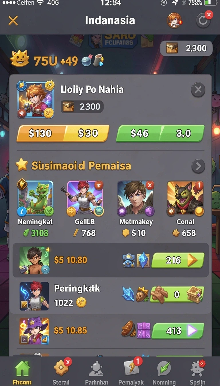 Beragam pilihan permainan menarik dalam aplikasi Download baru01 APK untuk Android.